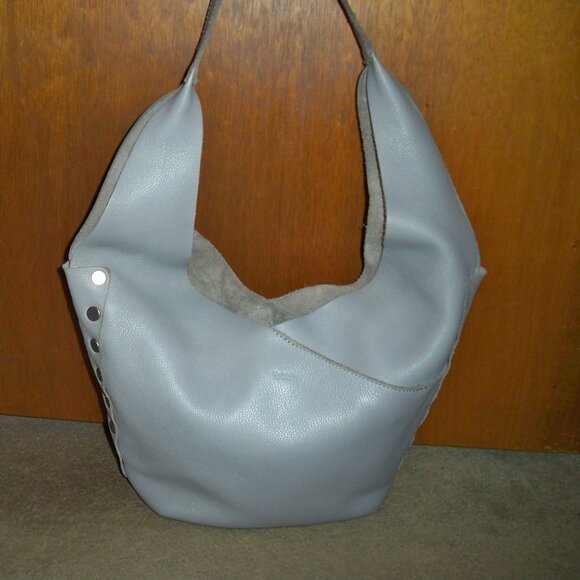 Hammitt Tom Gray Pebbled Leather Handbag with Gunmetal Hardware $525, EUC!! - Picture 1 of 3